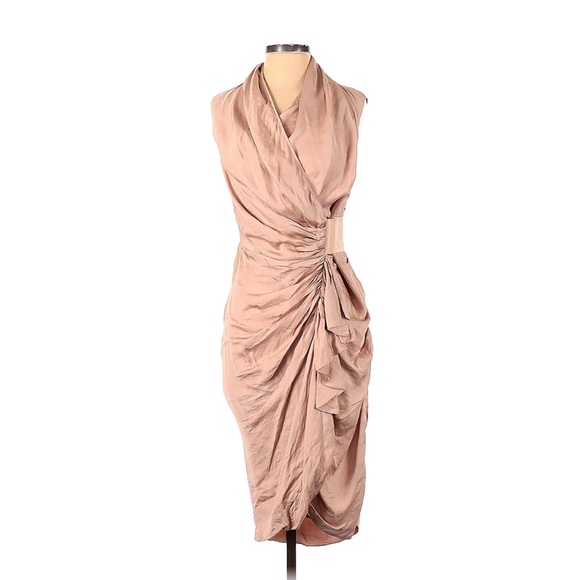 All Saints Dresses & Skirts - ALLSAINTS silk blush pink sheath pencil dress